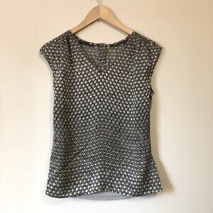 Vintage Mexx Metropolitan Silk Chain Mail Babe Print Blouse Y2K